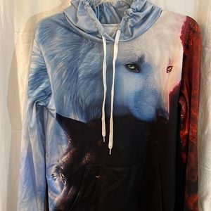 Wolf Hoodie Sz Med